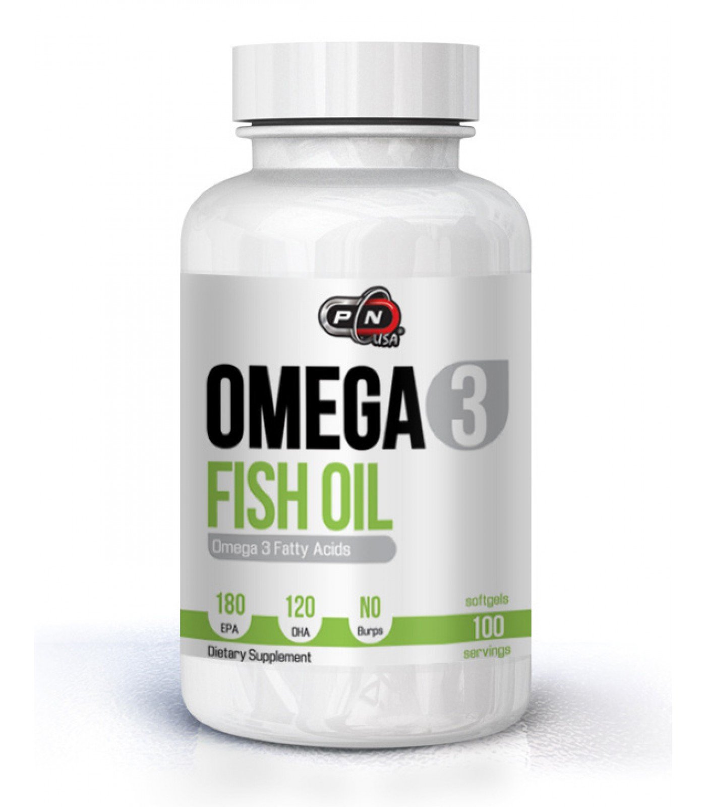 Pure Nutrition - Omega 3 Fish Oil 180 EPA/120 DHA - 200 softgels.​